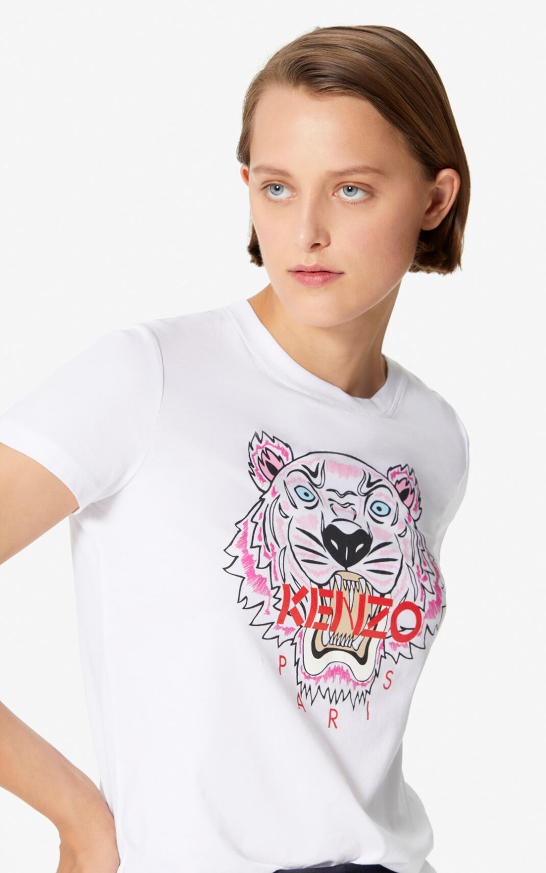 Kenzo Tiger Majice Ženske - Bijele - Hrvatska STNIPA803